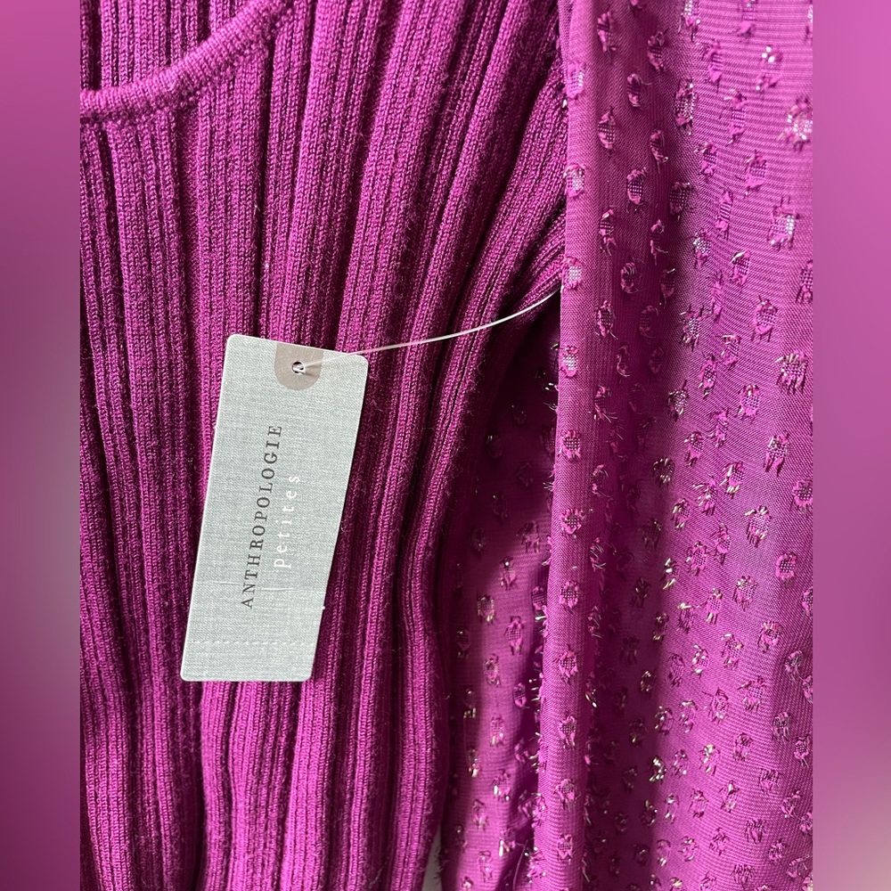 NWT Anthropologie Plum/Purple Long sleeve  Sweater - Picture 9 of 14